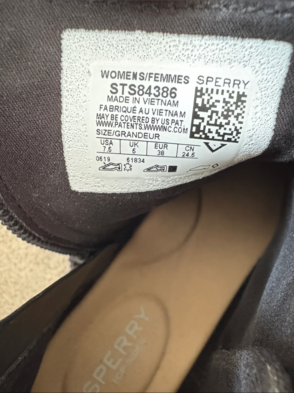 Sperry Black Leather Strap Ankle Boots with side zipper size 7.5 - Picture 7 of 8